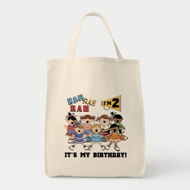 Cheerleader 2nd Birthday Tshirts and Gifts Tote Bag (Front)