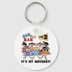 Cheerleader 3rd Birthday T-shirts and Gifts Key Ring