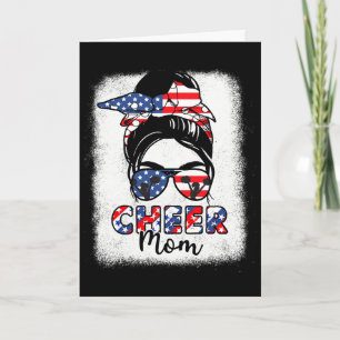 Cheerleader 4th July Cheer Mum American Flag Patri Card