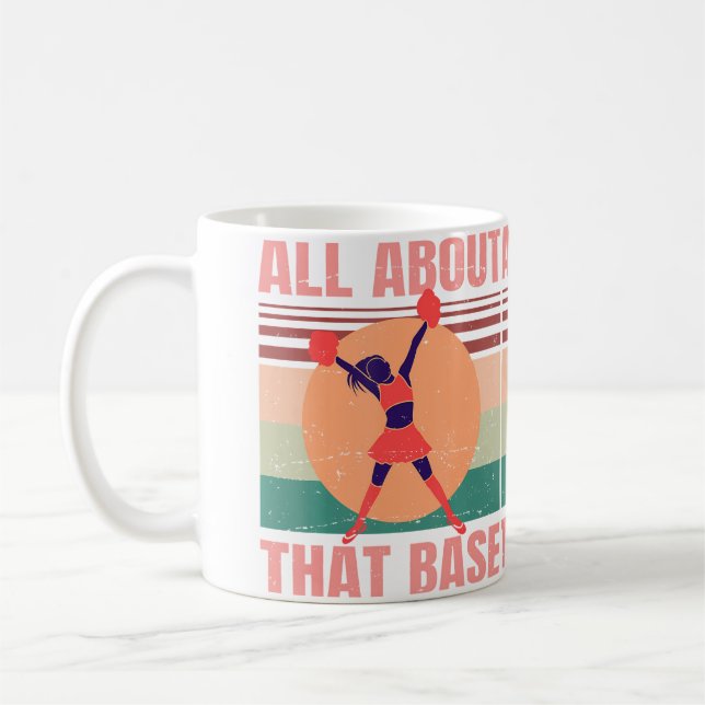 Cheerleader All About That Base Cheerleading Coffee Mug (Left)