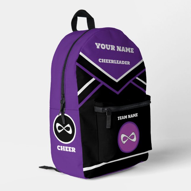 CHEERLEADER BACKPACK CHEERS COLORS PURPLE (Back Corner Left)