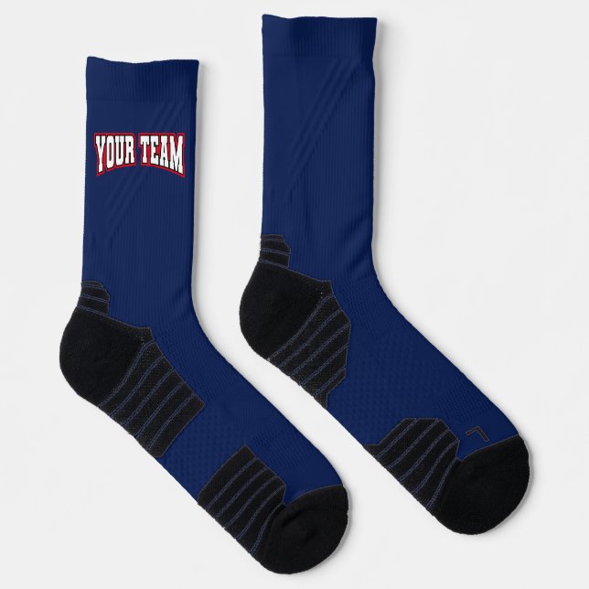 Cheerleader Black Varsity Squad Team Photo Logo Socks (Right)
