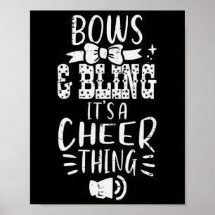Cheerleader Bows Bling Cheer Thing Cheerleading Wo Poster