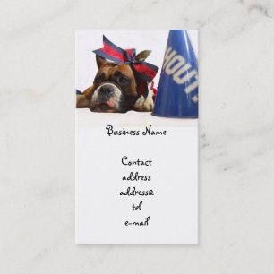 Cheerleader boxer business card