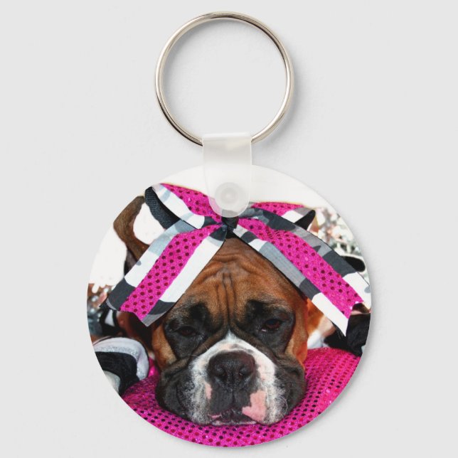 Cheerleader Boxer Keychain (Front)