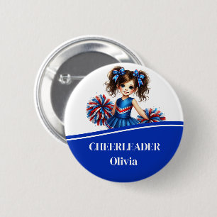 Cheerleader Button Pin
