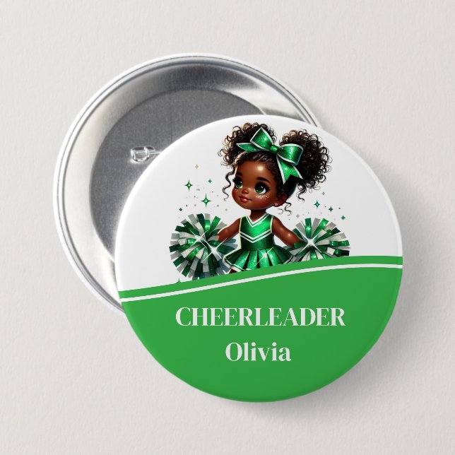Cheerleader Button Pin (Front & Back)