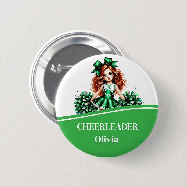 Cheerleader Button Pin (Front & Back)