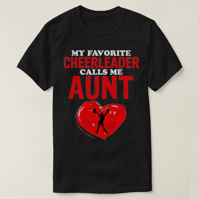 Cheerleader Calls Me Aunt Cheer Mom Women Cheerlea T-Shirt (Design Front)