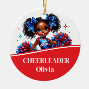 Cheerleader ceramic tree decoration