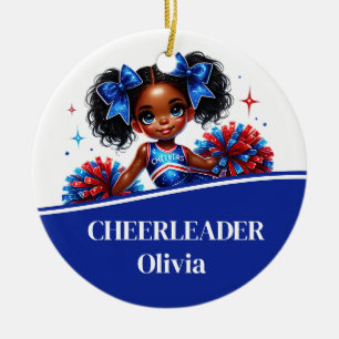Cheerleader ceramic tree decoration