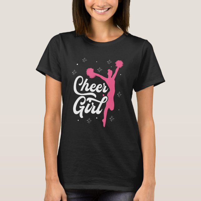 Cheerleader Cheer Girl Cheerleading T-Shirt (Front)