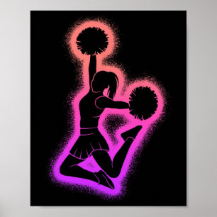 Cheerleader Cheer Girl Women Kids Cheerleading Poster