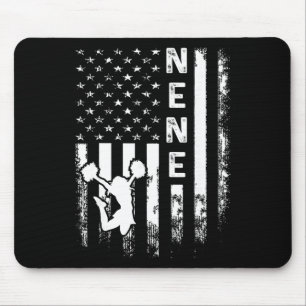 Cheerleader Cheer Nene America Flag Vintage Xmas Mouse Mat
