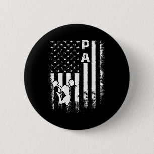 Cheerleader Cheer Pa America Flag Vintage Xmas 6 Cm Round Badge