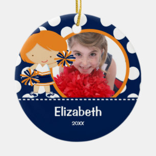 Cheerleader Cheer Photo Christmas Ornament
