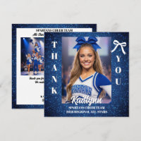 Cheerleader Cheer Team Spirit Photo Thank You Card