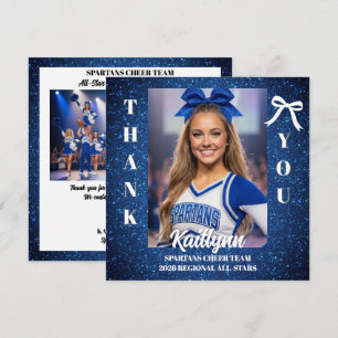 Cheerleader Cheer Team Spirit Photo Thank You Card