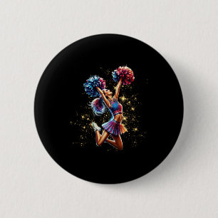 Cheerleader Cheering Cheerleading Team Cheer Girl 6 Cm Round Badge