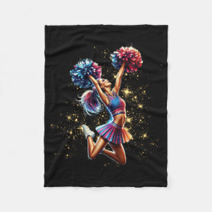 Cheerleader Cheering Cheerleading Team Cheer Girl  Fleece Blanket