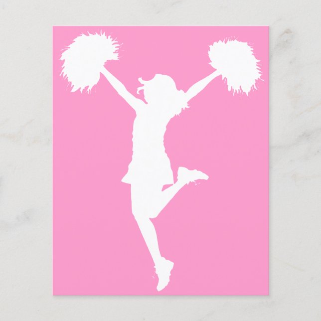 Cheerleader Cheering with Customisable Background Flyer (Front)