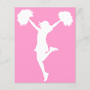 Cheerleader Cheering with Customisable Background Flyer
