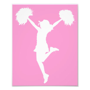 Cheerleader Cheering with Customisable Background Photo Print