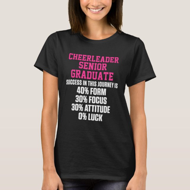 Cheerleader Cheerleading Cheering Success Senior G T-Shirt (Front)