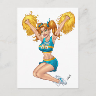 Cheerleader Cheerleading Customisable by Al Rio Postcard