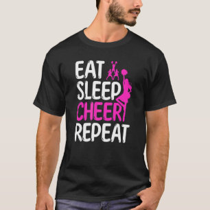 Cheerleader Cheerleading Eat Sleep Cheer Repeat 1 T-Shirt