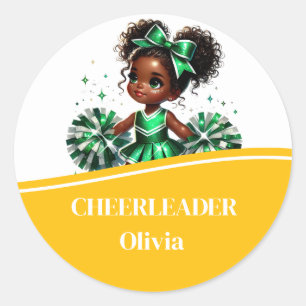 Cheerleader  classic round sticker