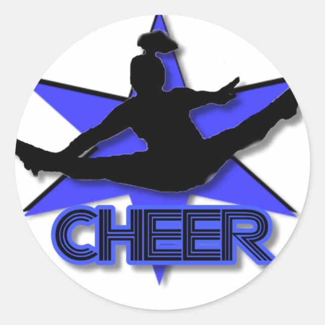 Cheerleader Classic Round Sticker (Front)