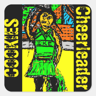 CHEERLEADER COOKIES SATIVA SQUARE STICKER