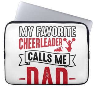 Cheerleader Dad Vintage Engraving Shirt Design_1 Laptop Sleeve