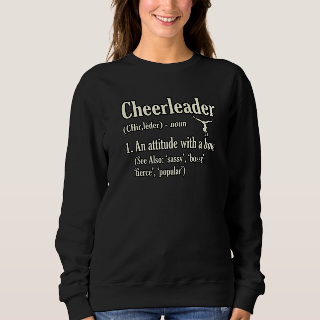 Cheerleader Definition Cheerleading Cheer Squad Gr Sweatshirt (Front)
