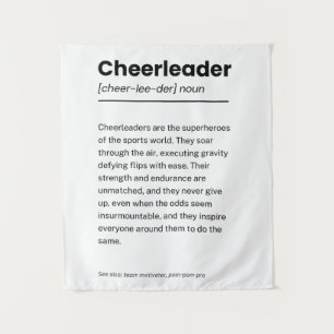 Cheerleader Definition, Cheerleading Decor Gifts Tapestry
