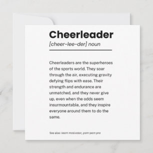 Cheerleader Definition, Cheerleading Thank You