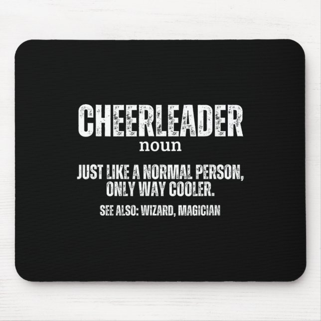 Cheerleader Definition Proud Funny Cheerleading  Mouse Mat (Front)