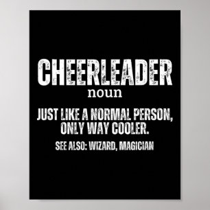 Cheerleader Definition Proud Funny Cheerleading Poster
