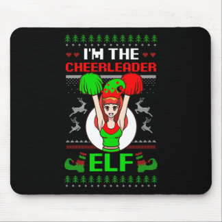 Cheerleader Elf Design Christmas Cheerleading  Mouse Mat