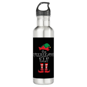 Cheerleader Elf Matching Family Christmas Pajama 710 Ml Water Bottle
