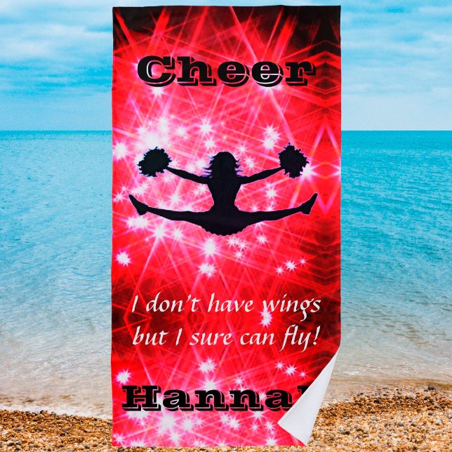 Cheerleader Flyer Beach Towel (Creator Uploaded)