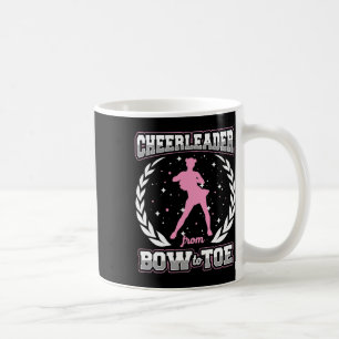 Cheerleader From Bow To Toe Cheerleading Lover  Coffee Mug