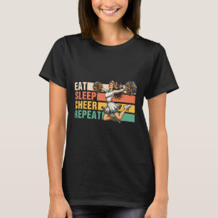 Cheerleader Girl Cheerleading Dance Eat Sleep Chee T-Shirt