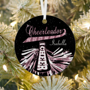Cheerleader 📣 💖 Glam- Black and Pink 2 Metal Tree Decoration