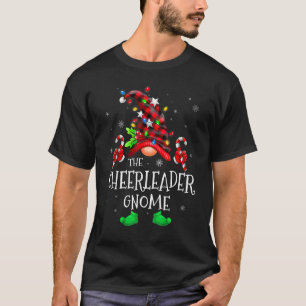 Cheerleader Gnome Buffalo Plaid Matching Family Ch T-Shirt