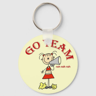 Cheerleader Go Team Tshirts and Gifts Key Ring