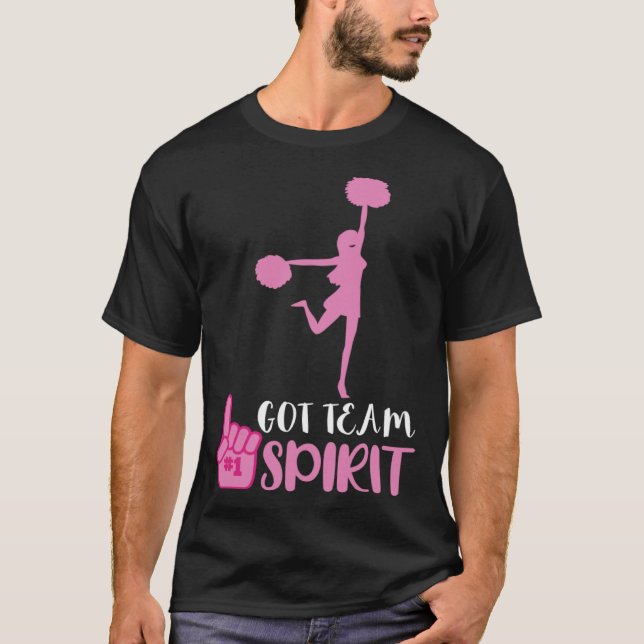 Cheerleader Got Team Spirit Cheer Squad Team Girl  T-Shirt (Front)