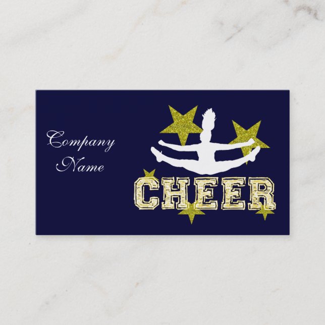 Cheerleader gymnast business card (Front)