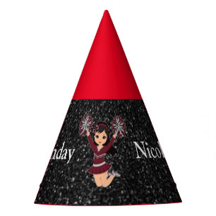 Cheerleader "Happy Birthday" Personalised Party Hat
